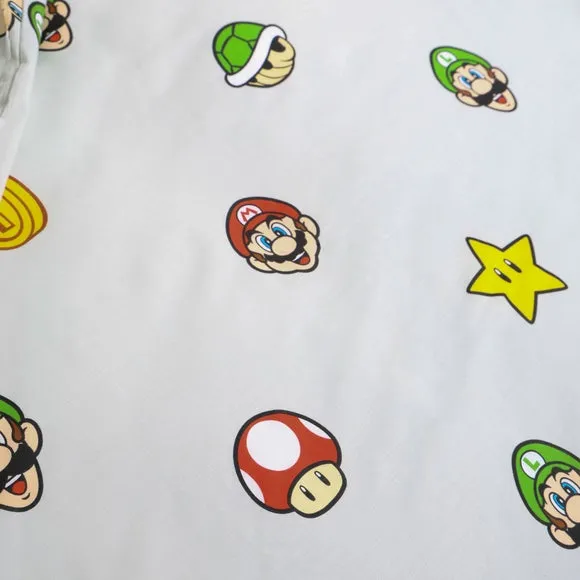 Super Mario Character Grey Duvet Cover & Pillowcase Set 4