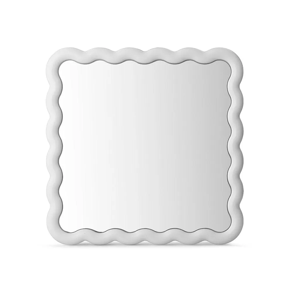 Normann Copenhagen Illu Mirror with Light White 80 x 80cm 2