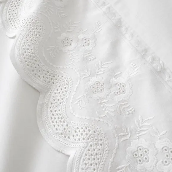 Bianca Fine Linens Elise Lace 100% Cotton Duvet Cover & Pillowcase Set 2