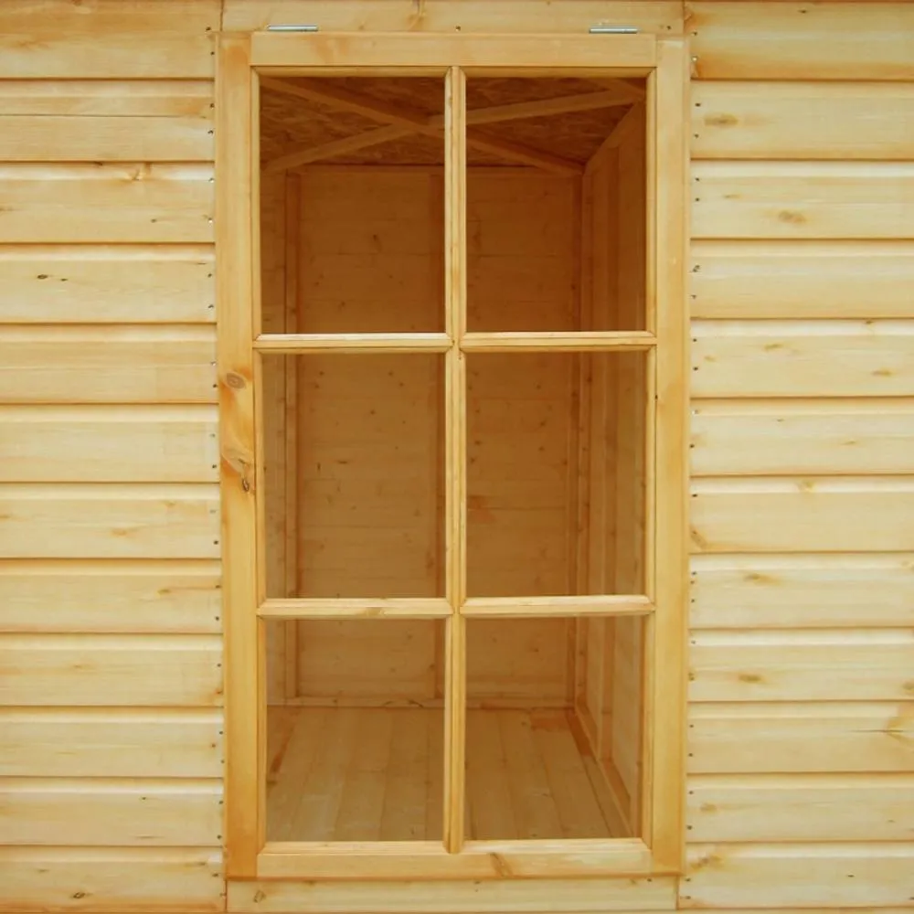 Shires Kensington Shiplap Summerhouse Garden Sun Room Approx 7 x 7 Feet in Brown 3