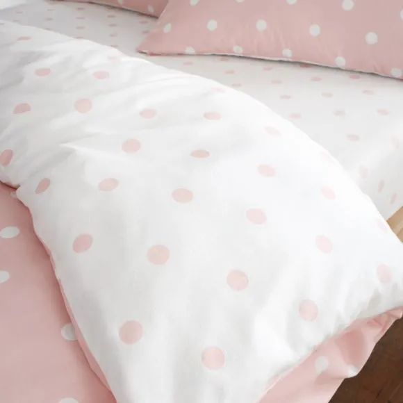Catherine Lansfield Polka Dot 100% Brushed Cotton Fitted Sheet 2