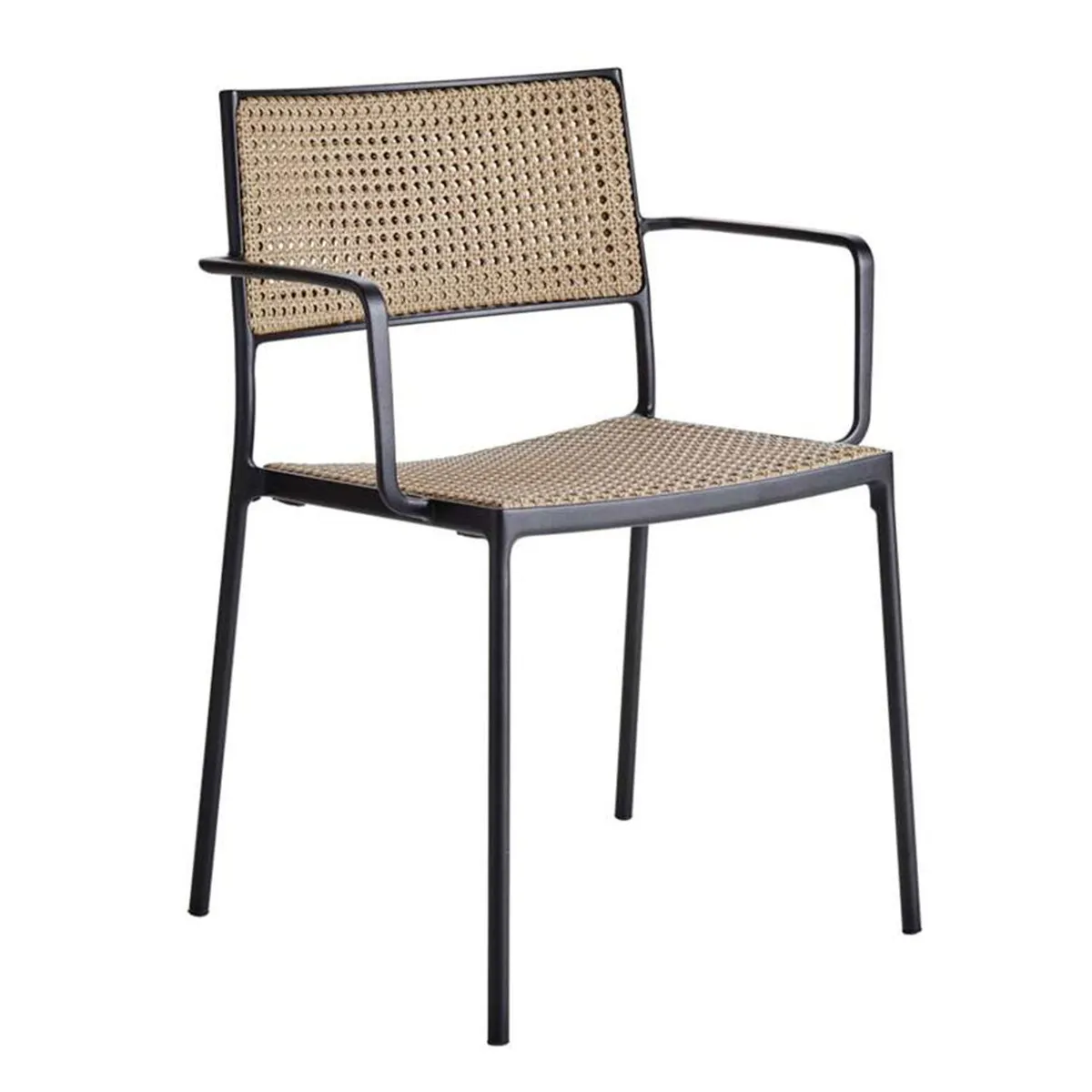 Cane-line Less Stackable Armchair, French Weave, Natural