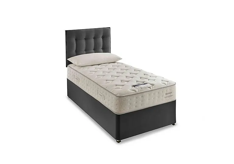 Revitalise Refresh 800 Divan Set - Single - Smooth Velvet Charcoal