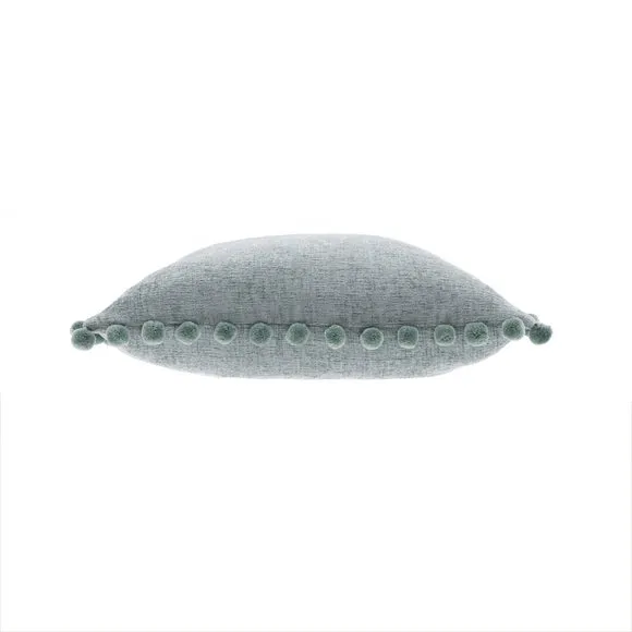 Chenille Square PomPom Cushion 6