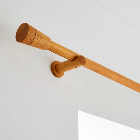 Flute Wood Curtain Pole 1