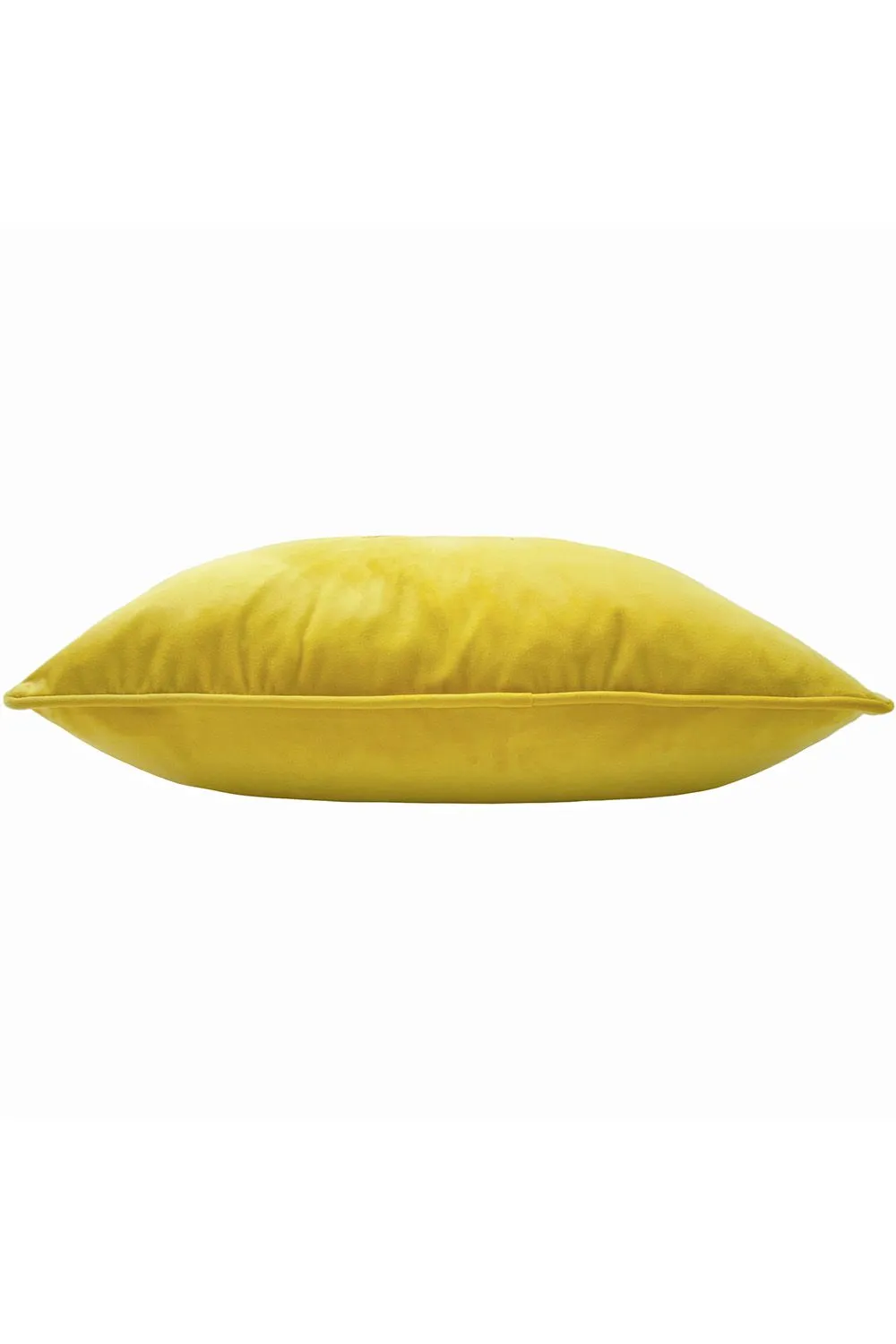 Paoletti Hortus Embroidered Bee Soft Velvet Pipe Trimmed Cushion in Yellow 3
