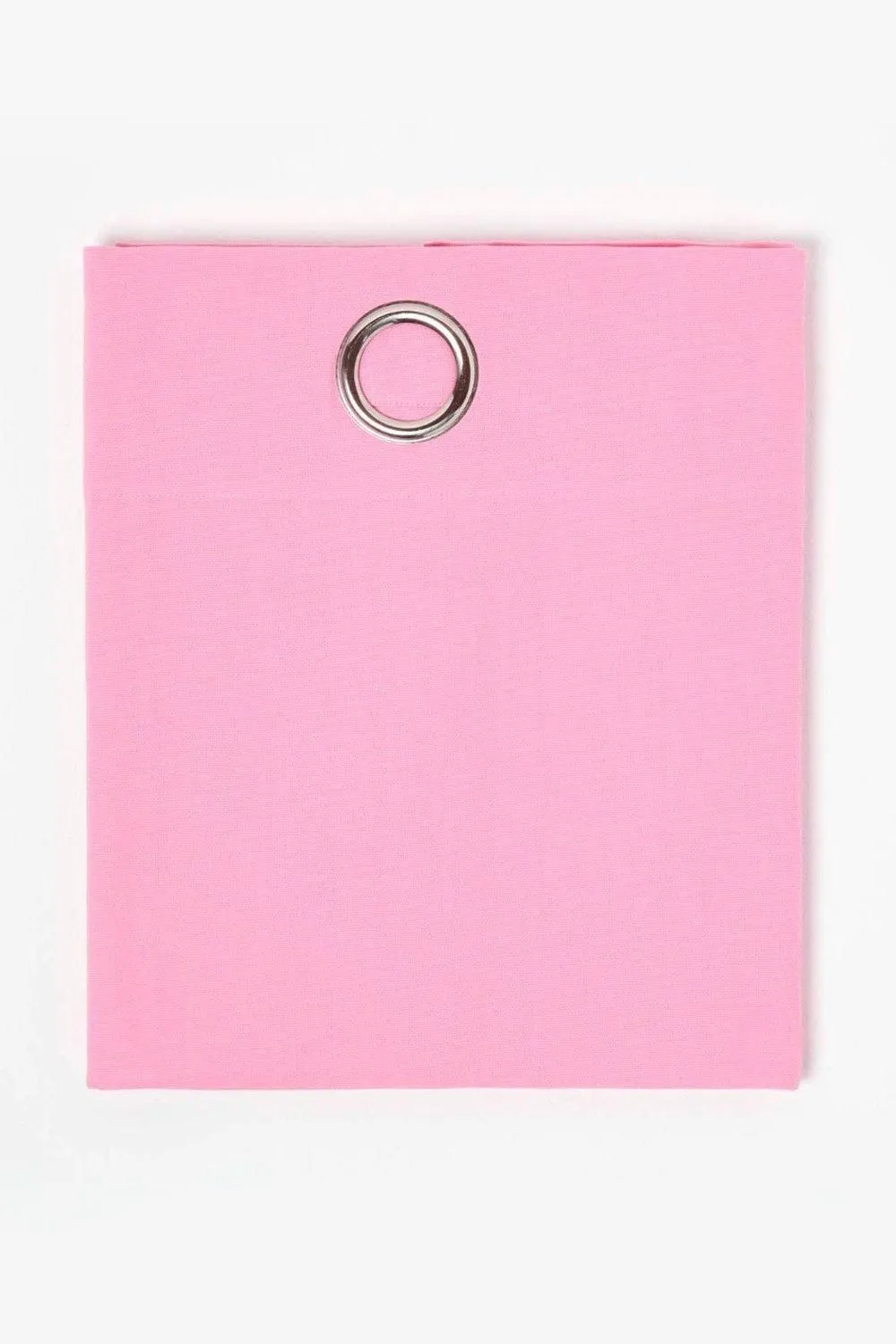 Homescapes Plain Cotton Ready Made Eyelet Curtain Pair in Pink 3