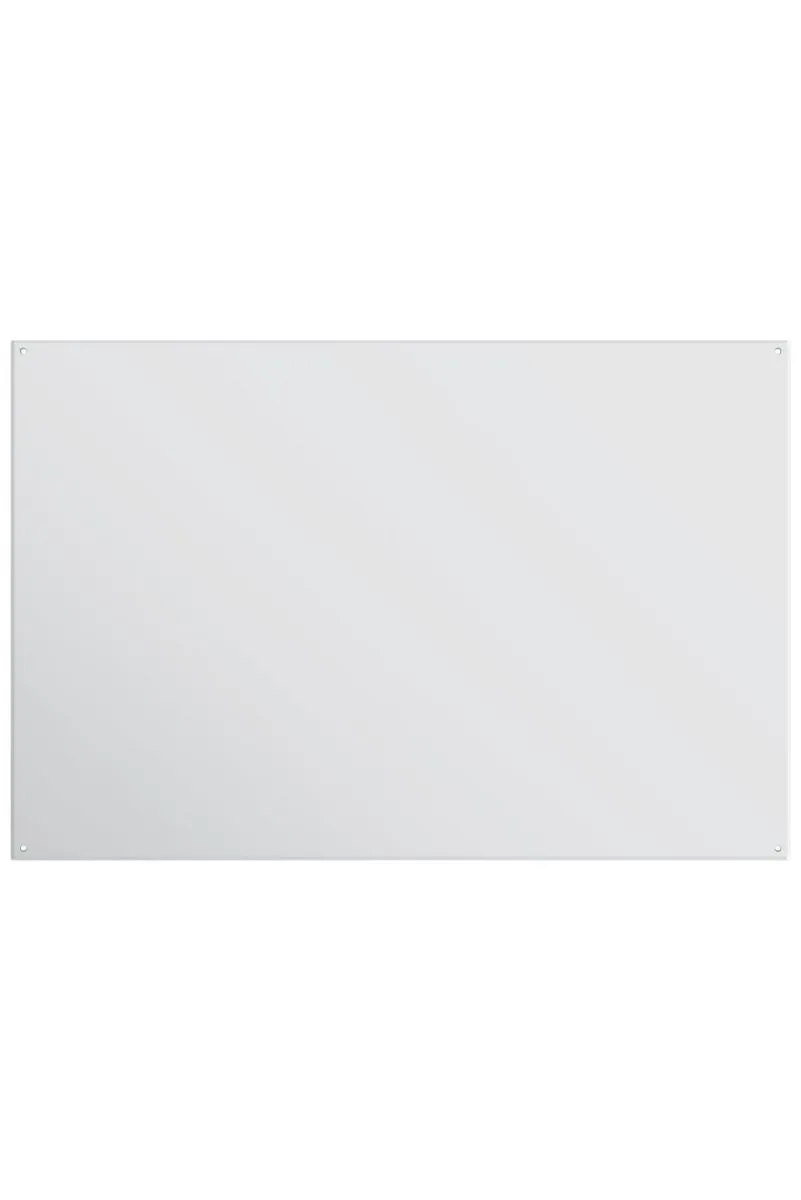 MirrorOutlet Circuitt 4mm Sheet Mirror Glass Polished Edges 4 Holes 120 x 80cm in Silver 4