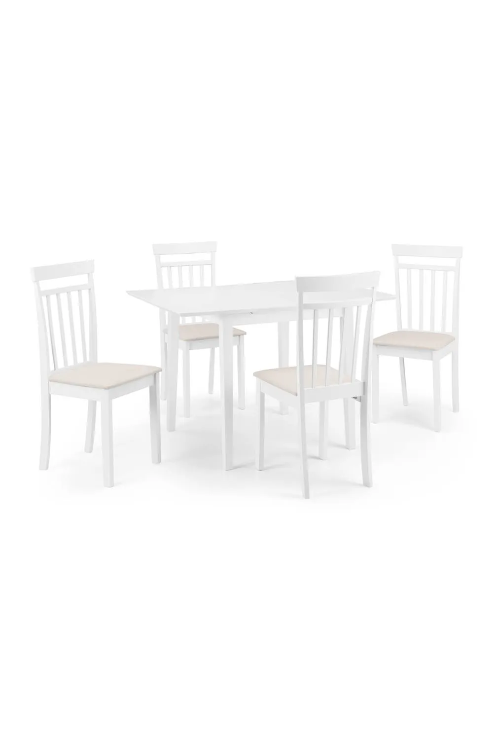 Julian Bowen Rufford Square to Rectangular Extending 4 Seater Dining Table in White 6