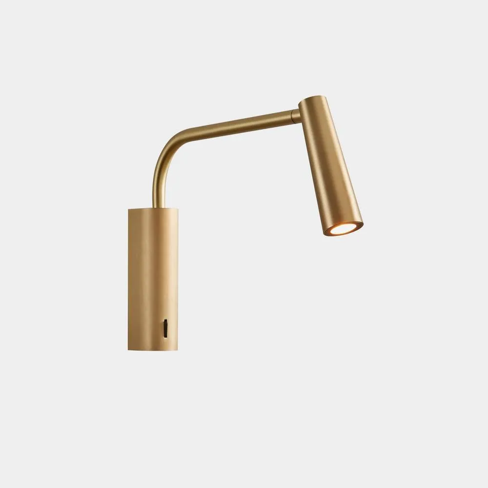 Netlighting Gamma Extend LED Reading Light Adjustable Arm Gold IP20 2.1W 2700K