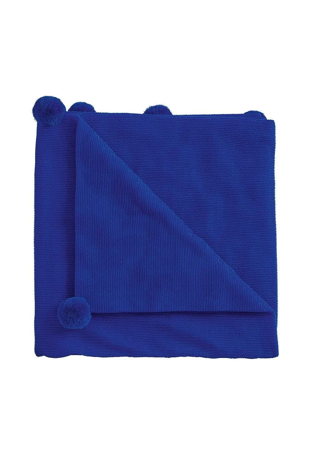 Helena Springfield 'Pom Pom' Knit Throw in Blue
