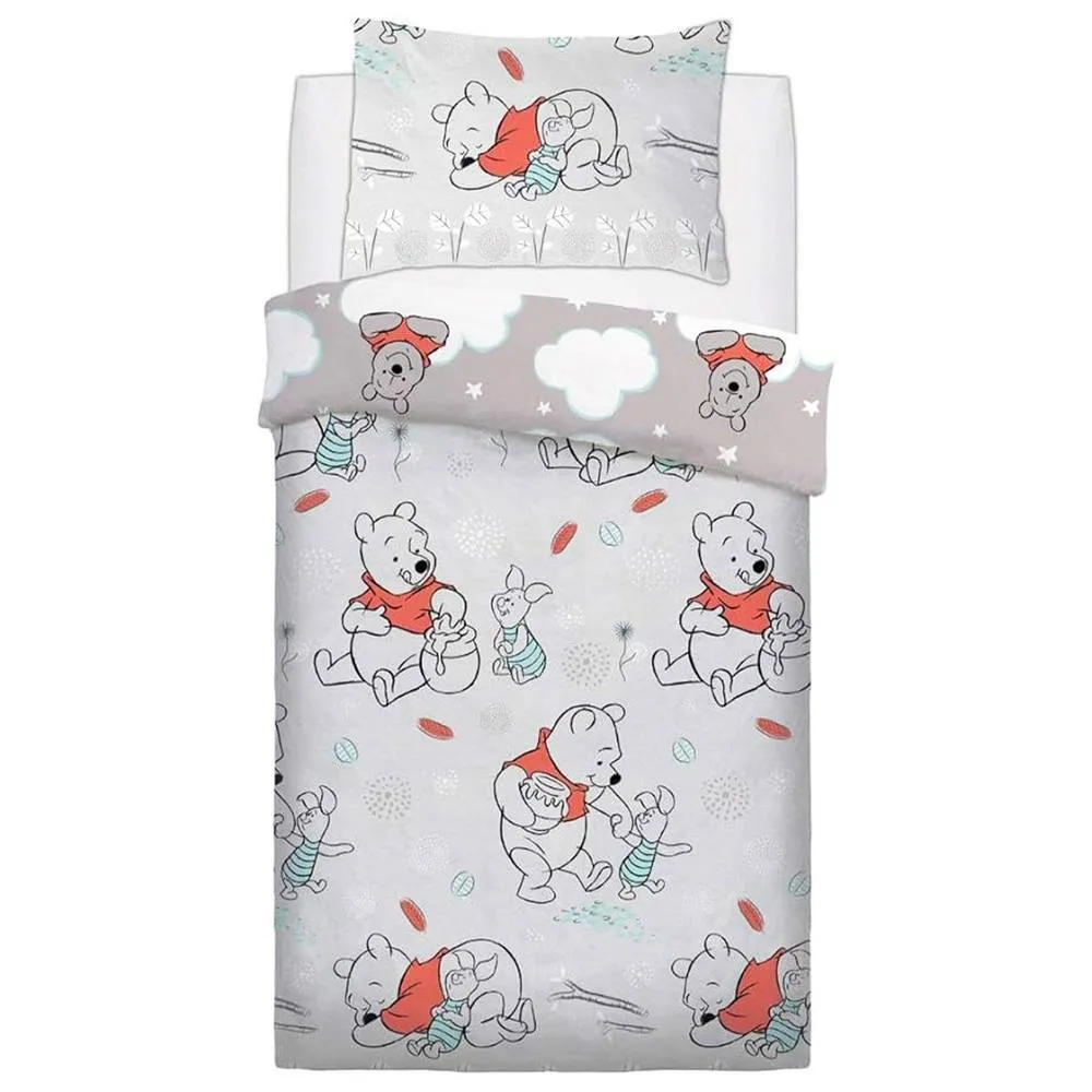 Winnie The Pooh Clouds Reversible Duvet Set in Off-White