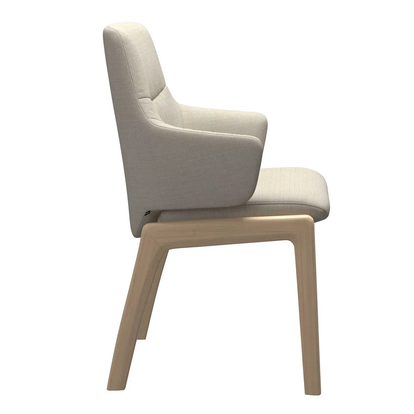 Stressless Mint Dining Chair Low Back D100 Arms, Neutral Fabric | Barker & Stonehouse 3
