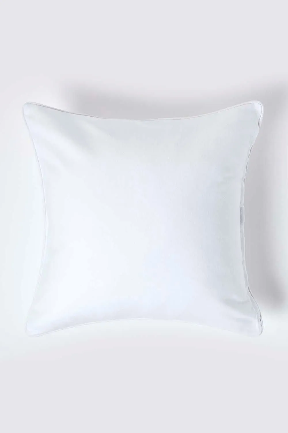 Homescapes Cotton Plain Cushion Cover in White