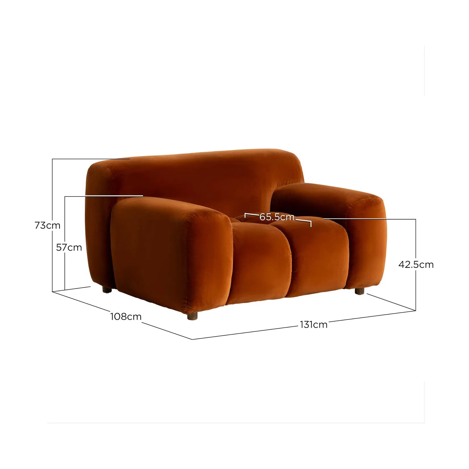 Lavinia 1 Seater Sofa Velvet | Barker & Stonehouse 5