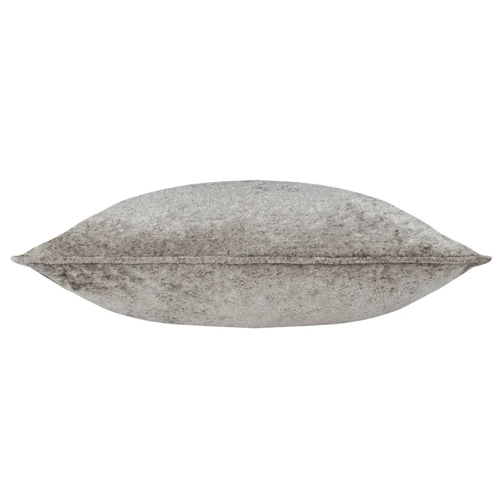 Paoletti Lustre Crushed Velvet Cushion in Stone 2