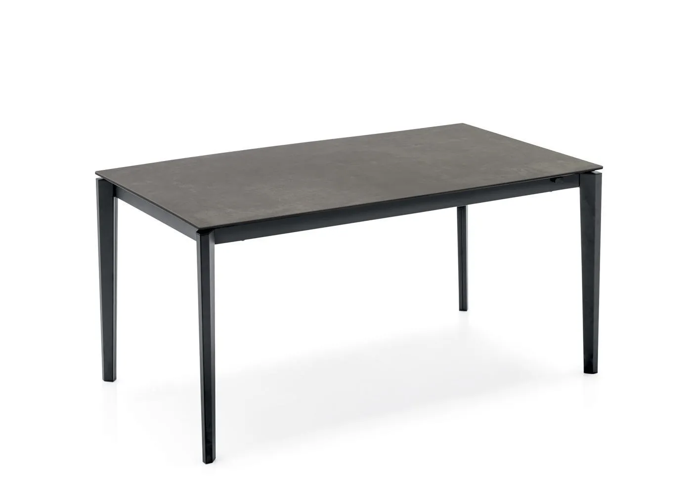 Heal's Rocca Extending Dining Table Lead Grey Black Base 130 x 76cm