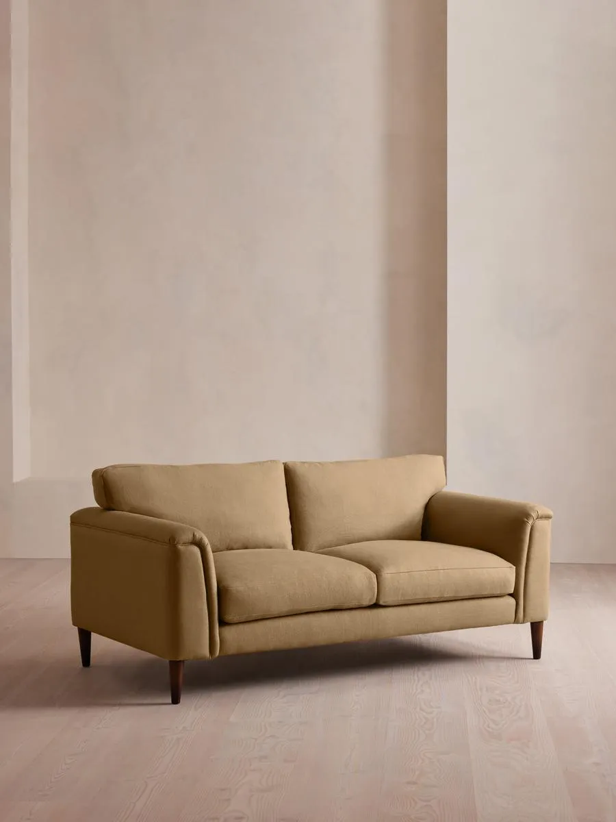 Reya Two Seater Sofa, Linen, Wheat
