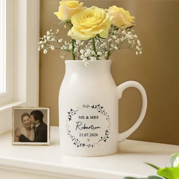 Personalised Wreath Jug Vase