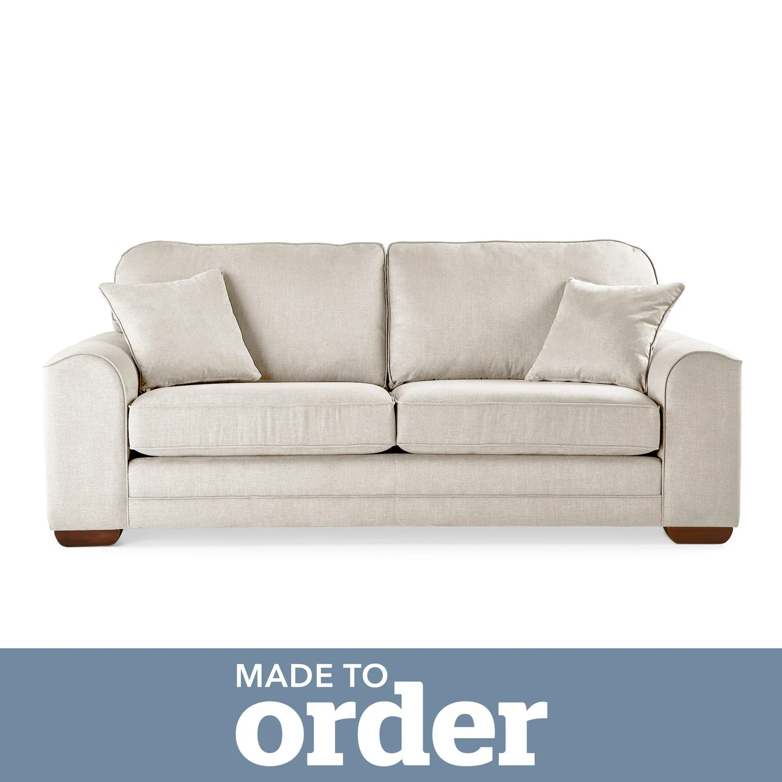 Morello 3 Seater Sofa Brushed Plain Fabric Brushed Plain Silk