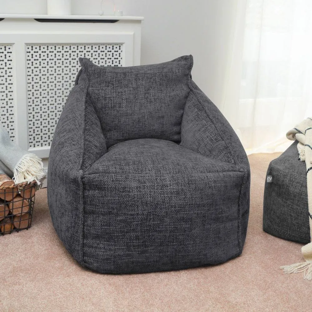rucomfy Beanbags rucomfy Weave Bean Bag Chair - Comfortable Lounger for Adults & Teens in Grey