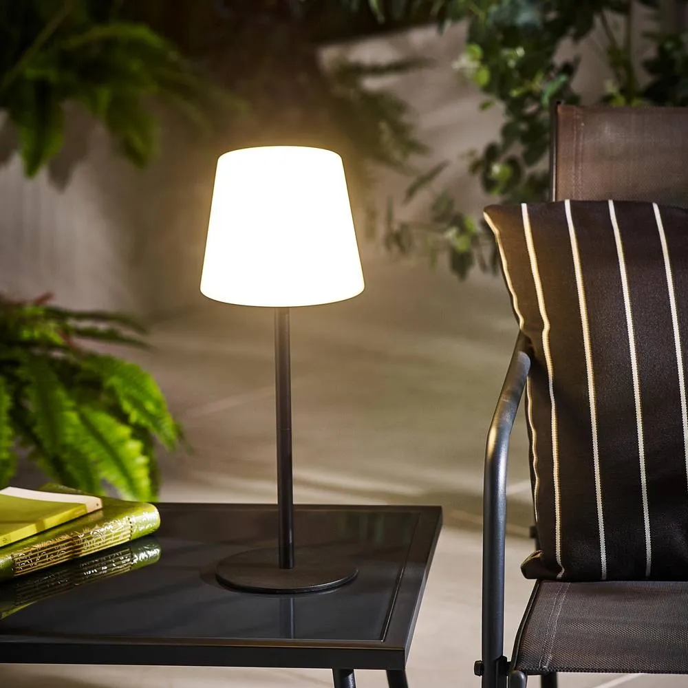 FurnitureboxUK Helia Cream & Black Outdoor Table Light 4