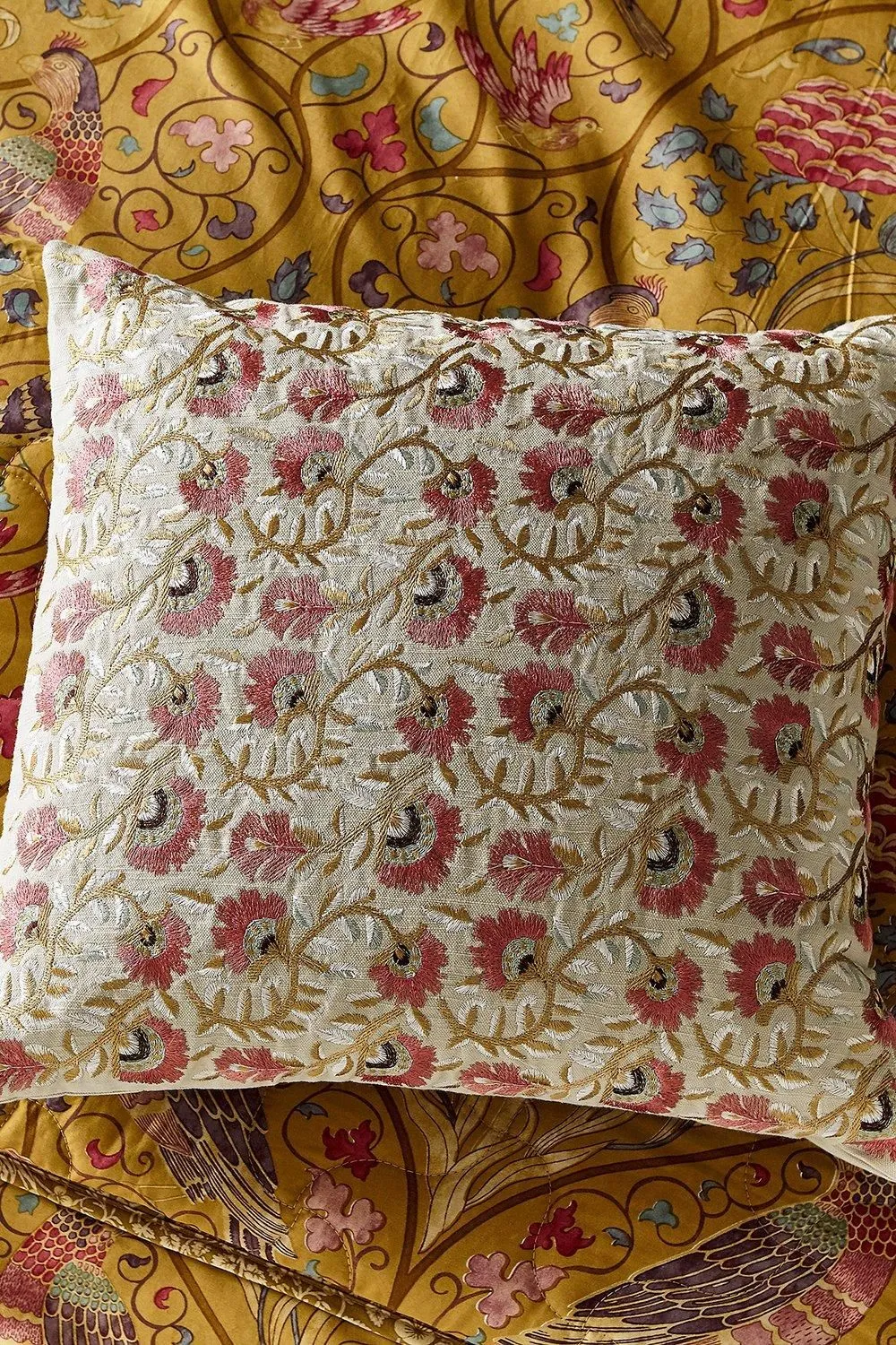 Morris & Co 'Seasons By May' Cushion 45X45cm in Natural 2