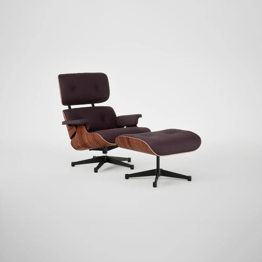 Vitra Eames Lounge Chair & Ottoman Santos Palisander Contemporary L50 87 Plum Polished Black Base 05 1