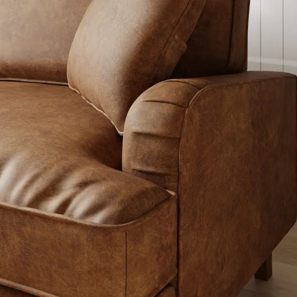 Beatrice Relaxed Faux Leather 2 Seater Sofa 4