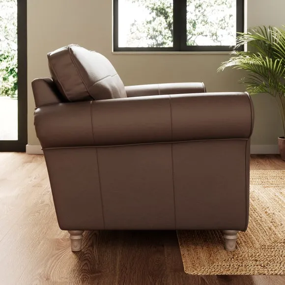 Flori Classic Leather 2 Seater Sofa 2