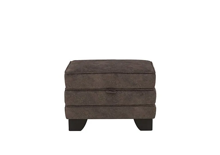 Mariah Small Fabric Storage Footstool - Dapple Chocolate