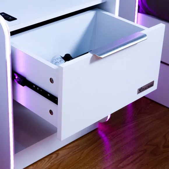 X Rocker Electra Bedside Table with Wireless Charging and LED Lights 6