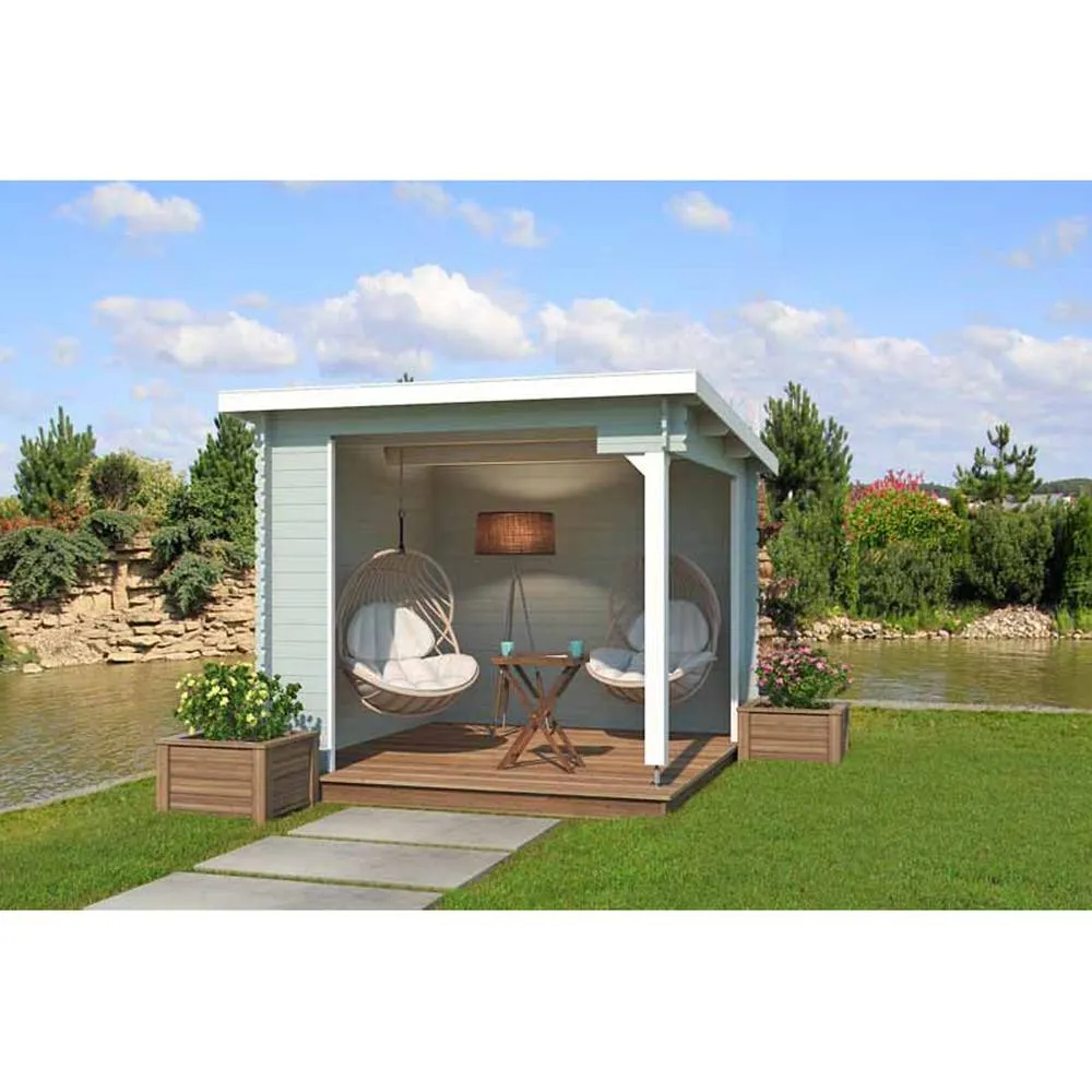 Lasita Maja Ltd Buffalo 275-Log Cabin, Garden Room, Home Office - L315xW323.9xH245.1cm in Light Tan 5