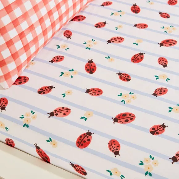 Set of 2 Ladybird Lane Fitted Sheets