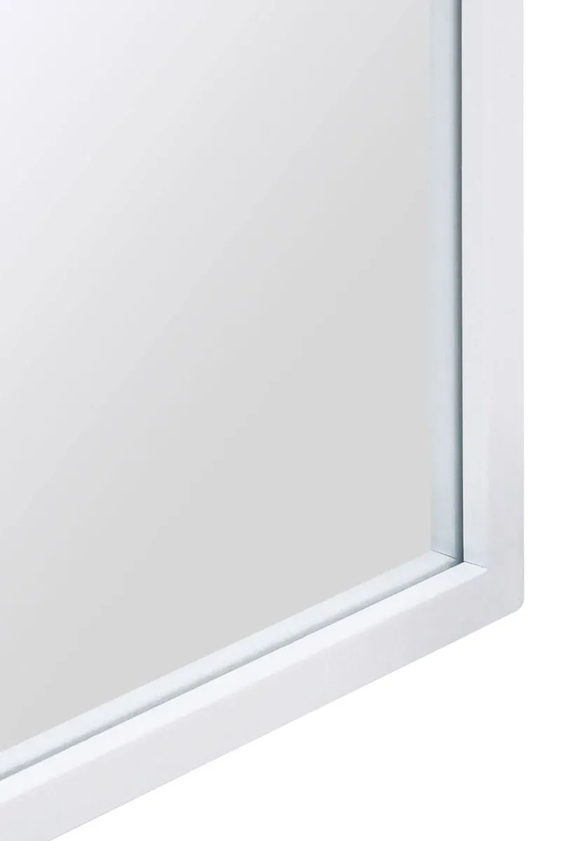 MirrorOutlet White Framed Arched Garden Wall Mirror 71" X 24" (180CM X 60CM) 4
