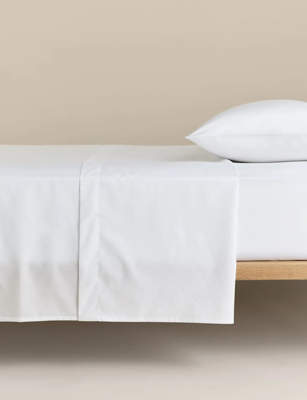 M&S Stay Cool Lyocell Rich Flat Sheet White