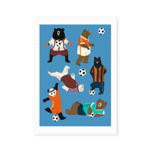 East End Prints Bear Football Print 2