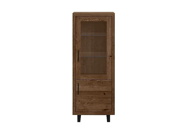 Terra Small Right Hand Facing Display Cabinet - Desert