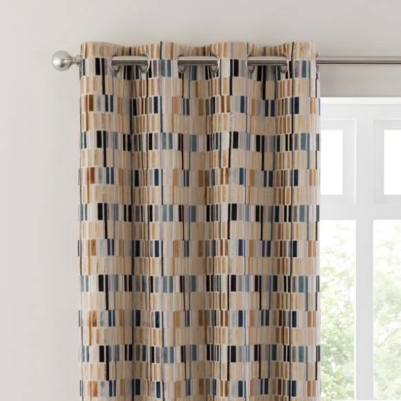 Pelosa Cut Velvet Eyelet Curtains 1