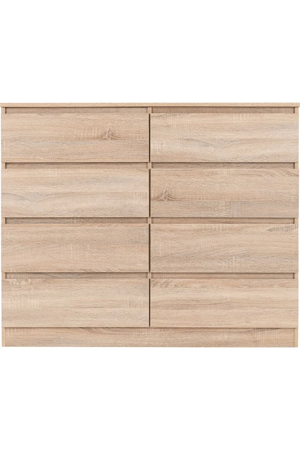 Seconique Malvern 8 Drawer Chest in Light Oak 3