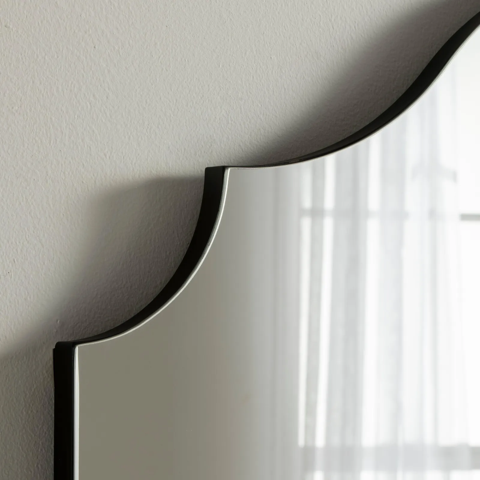Yearn Mirrors Precious Arch Overmantle Mirror in Black 2