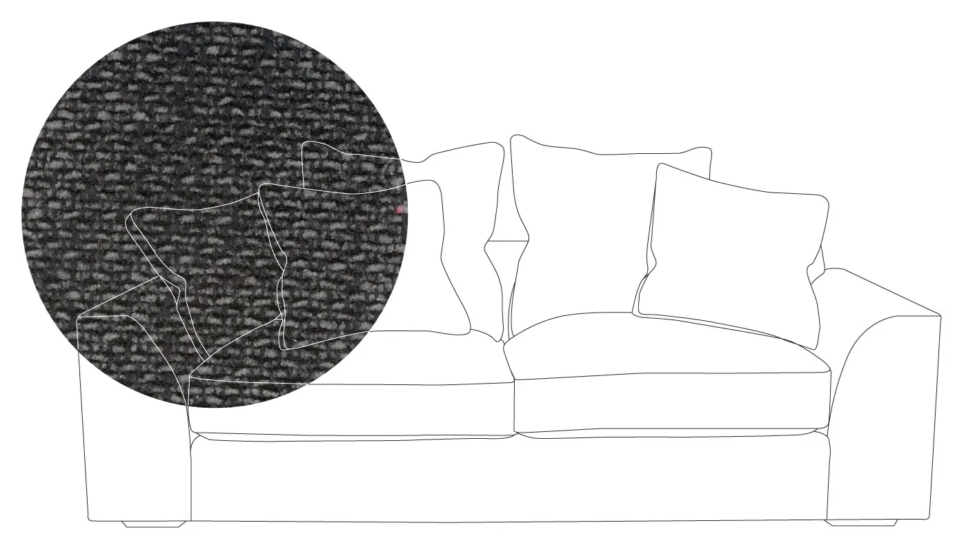 Heal's Cumulus 4 Seater Sofa In Texture Soot With Black