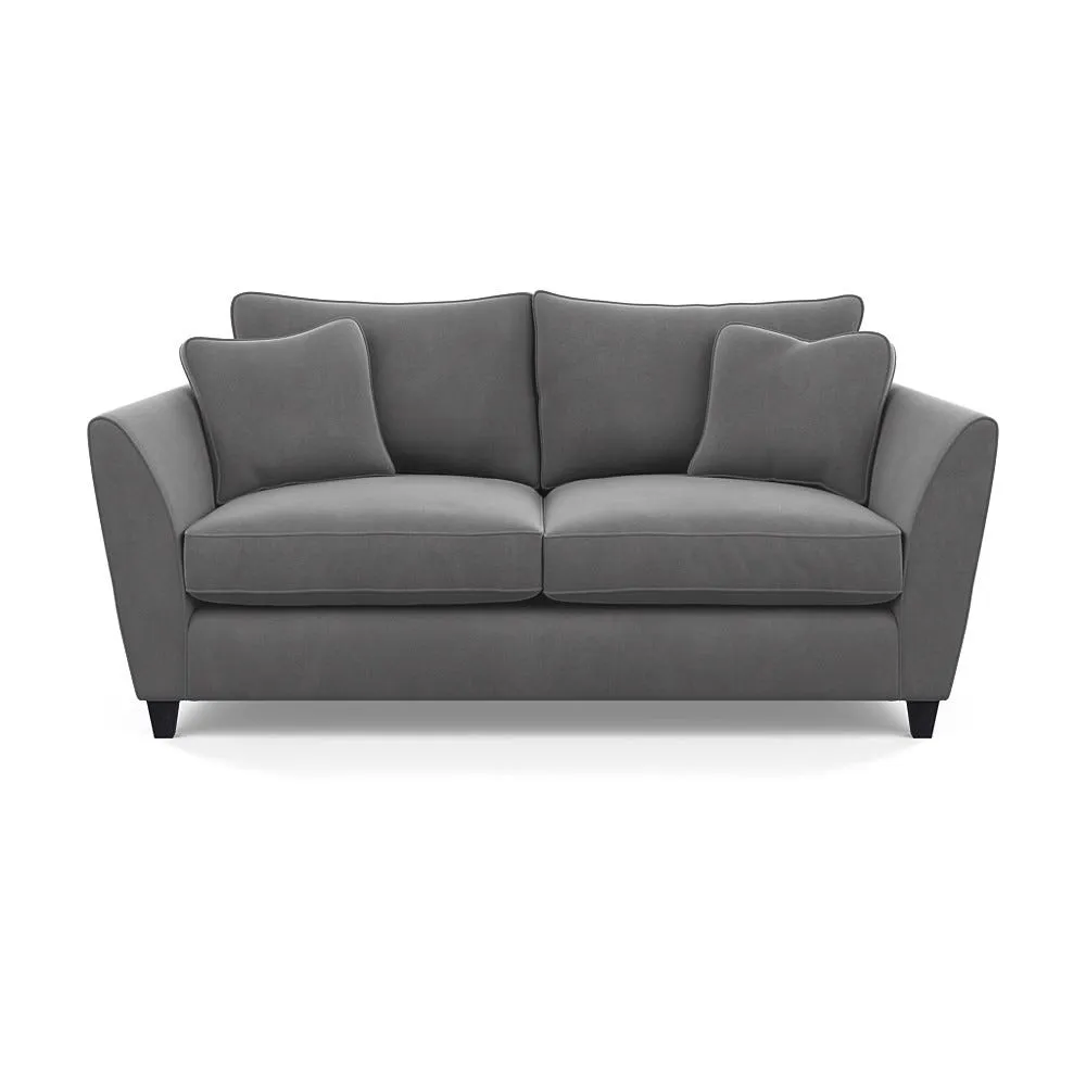 Heal's Torino 3 Seater Sofa Smart Velvet Mercury Black Feet 1