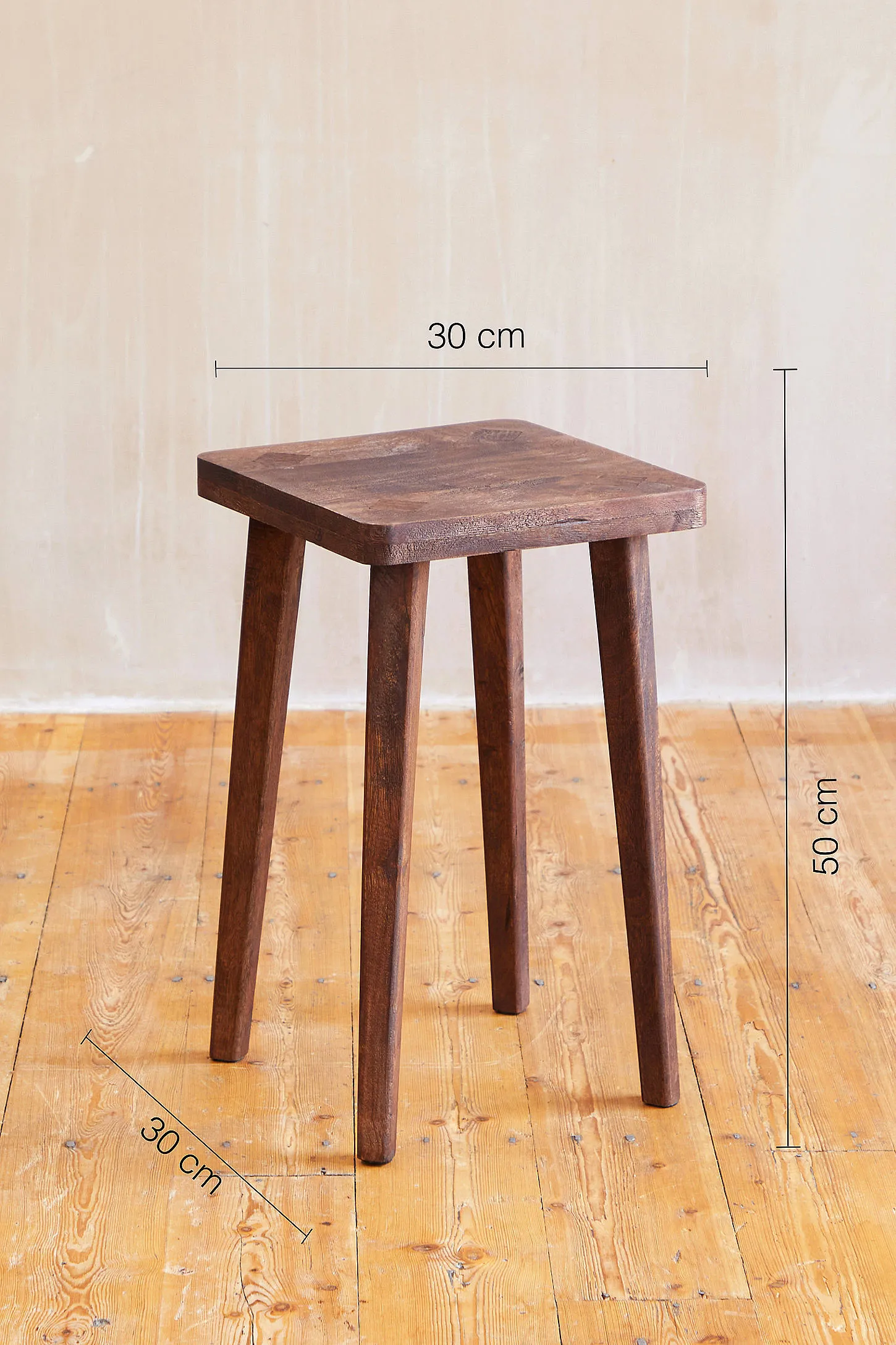 Dark Mango Side Table - Brown 6