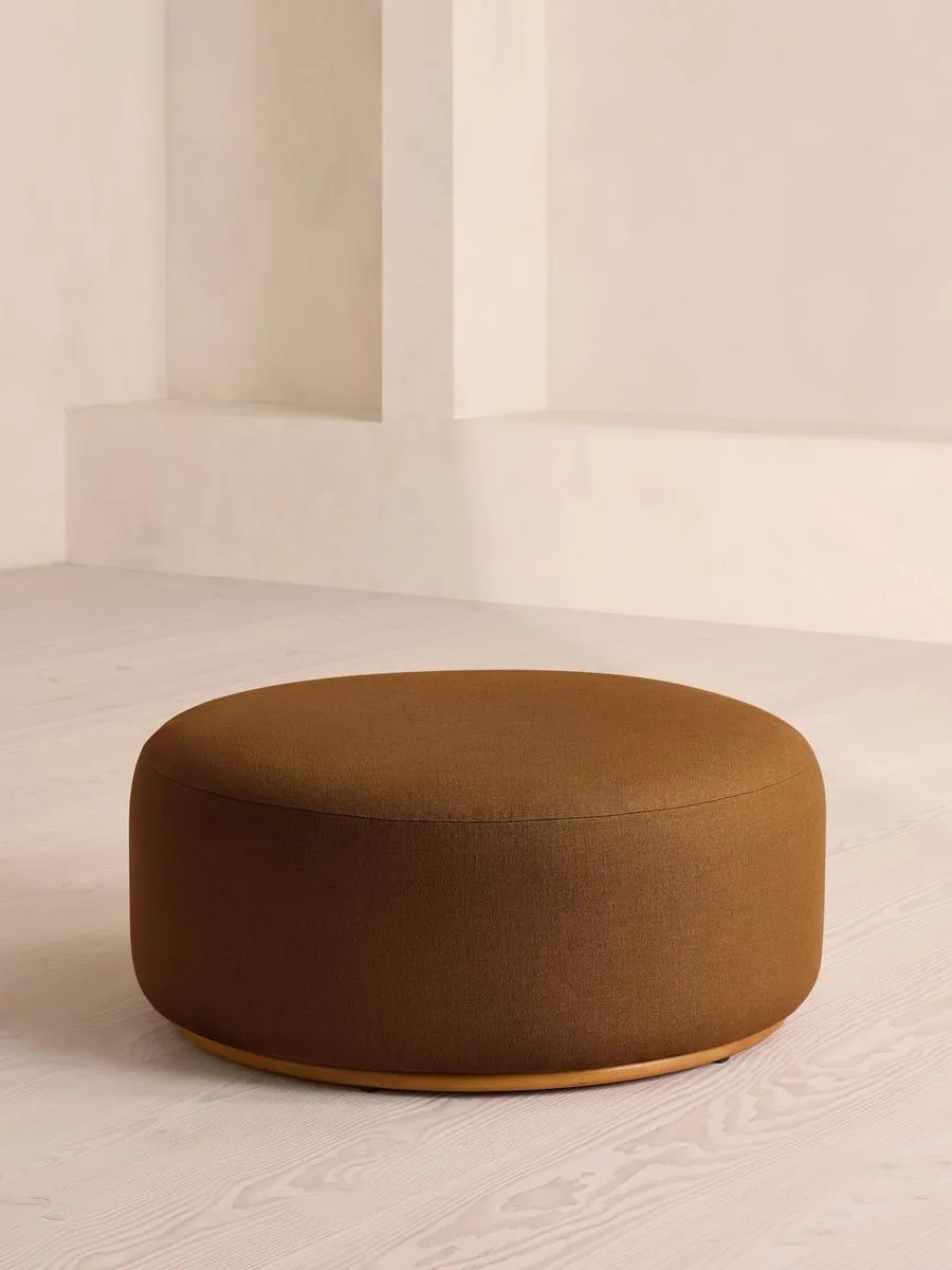 Aline Ottoman, Linen, Terracotta