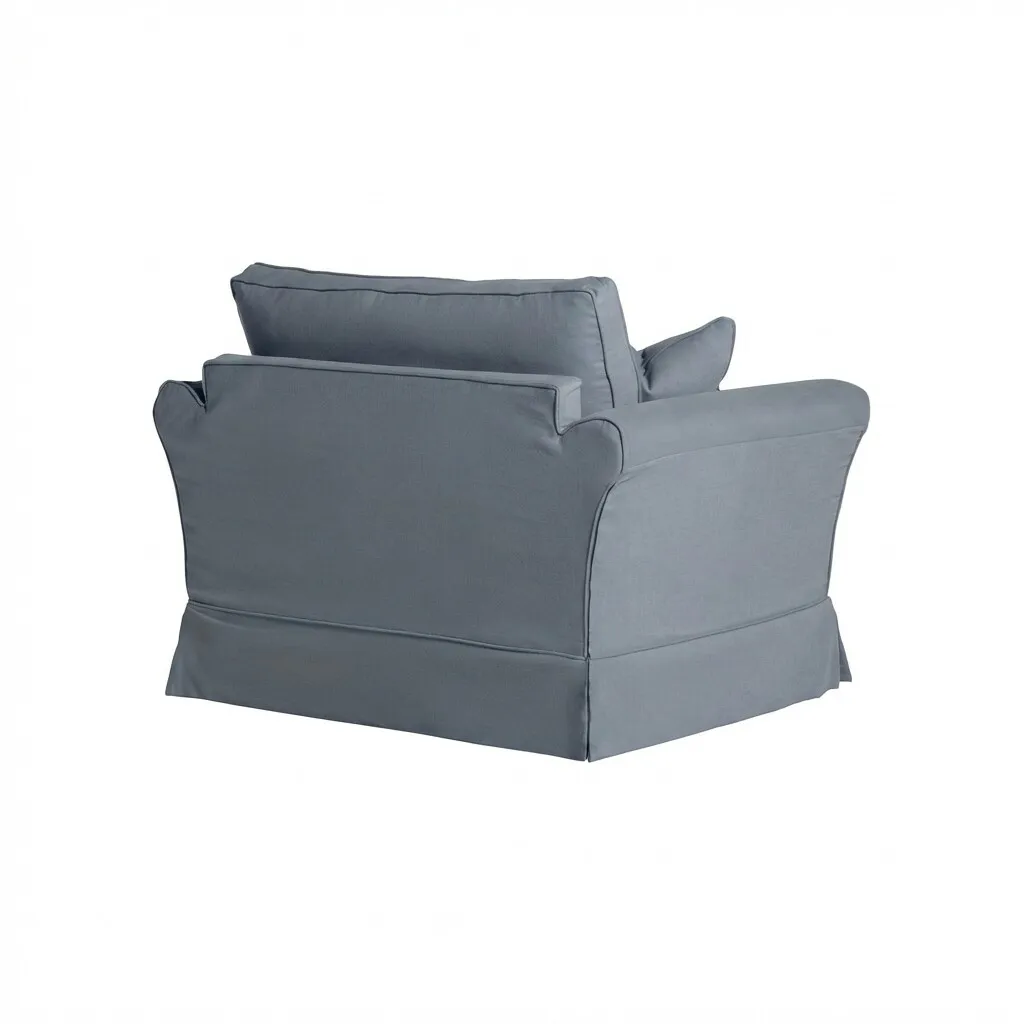 Berkeley Snuggler Armchair, Blue Fabric | Barker & Stonehouse 3
