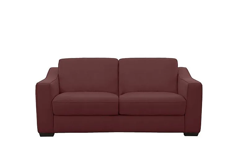 Optimus 2 Seater Leather Sofa - BV Deep Red