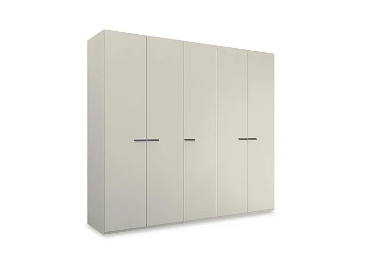 Dante 251cm 5 Door Hinged Décor Wardrobe - Champagne