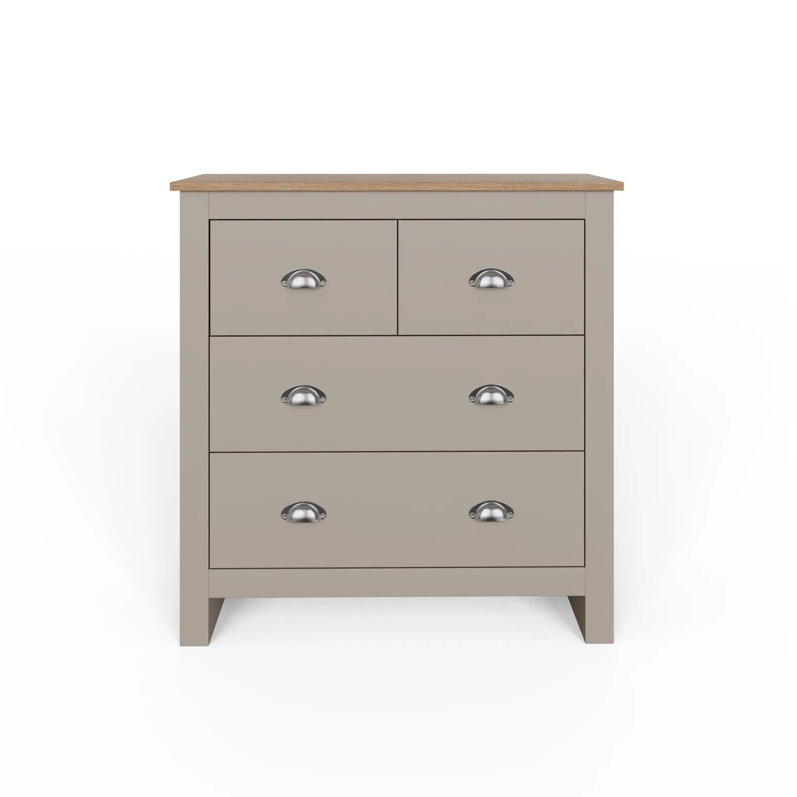 GFW Lancaster 2+2 Drawer Chest in Grey 4