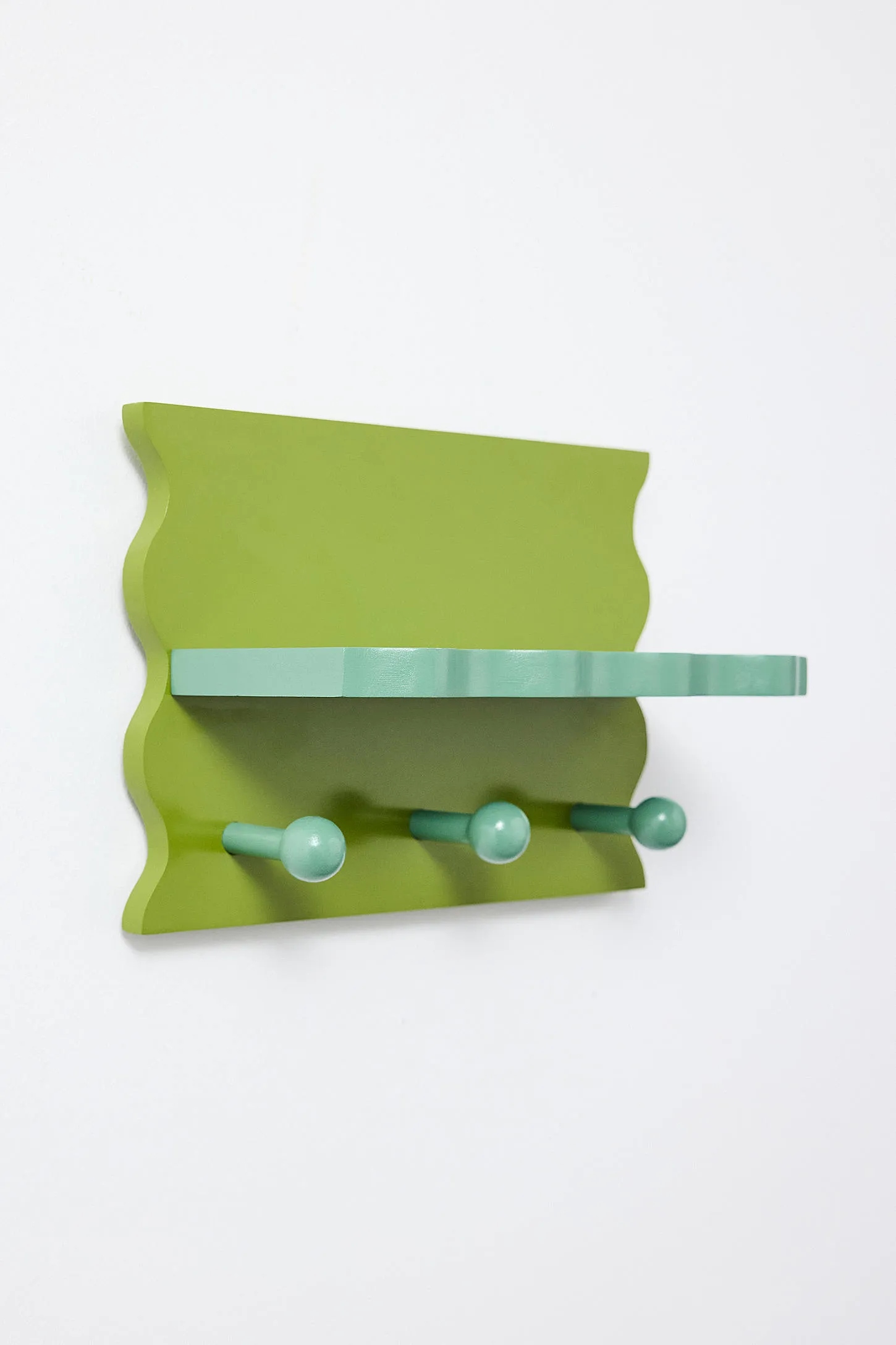 Two Tone Hook Shelf - Green 2
